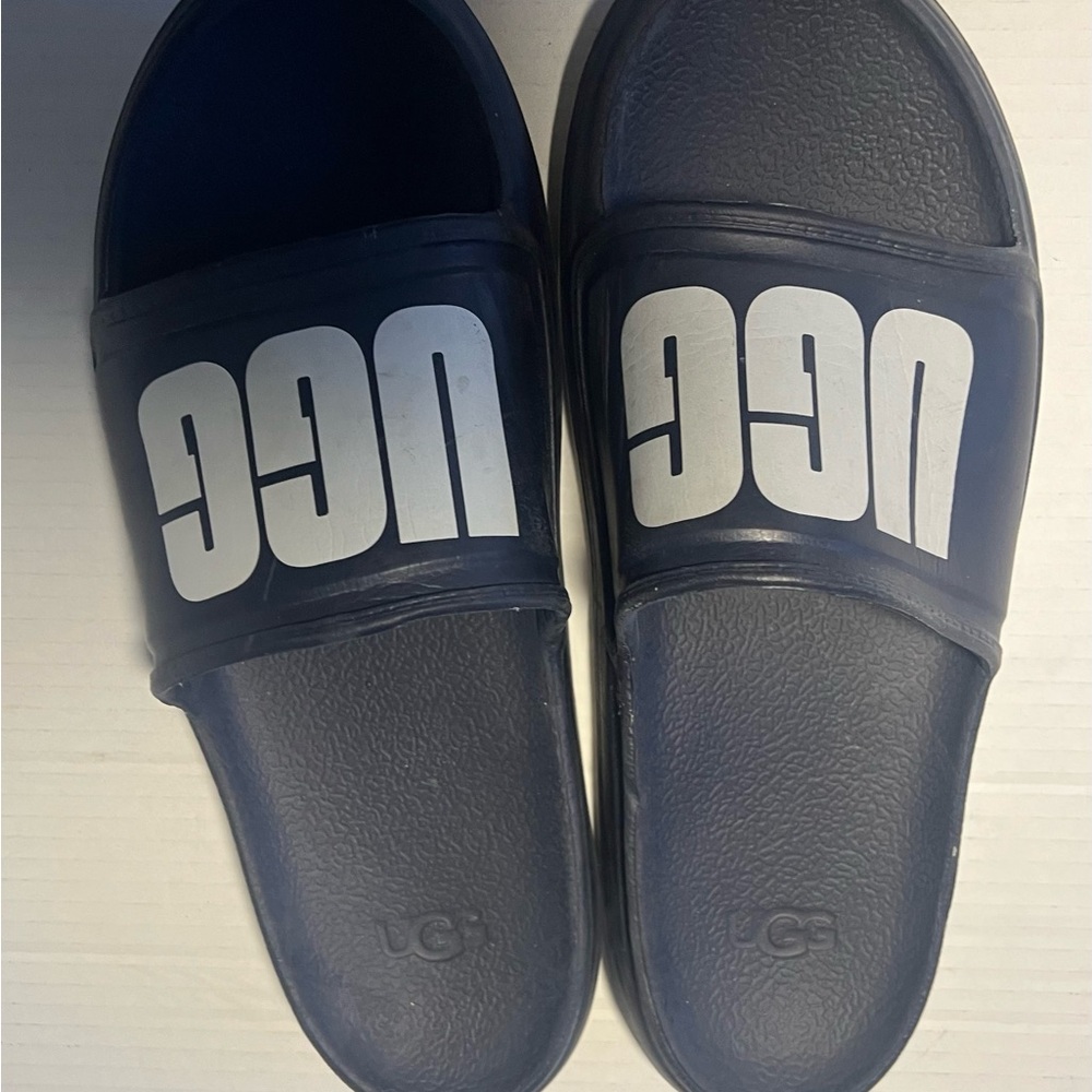 UGG mens Blue Slide Sandals - Picture 2 of 4